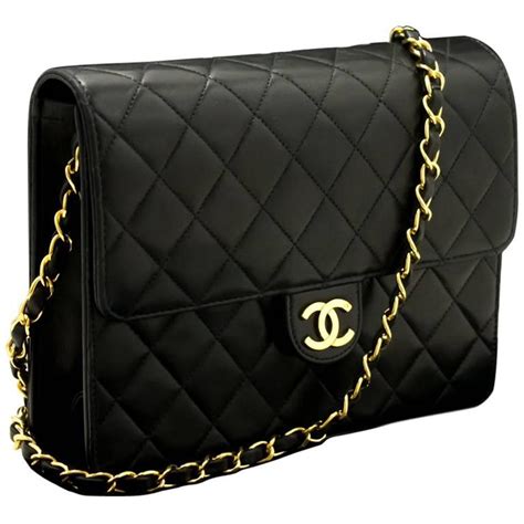 chanel black chain fake small bag|Chanel black quilted flap bag.